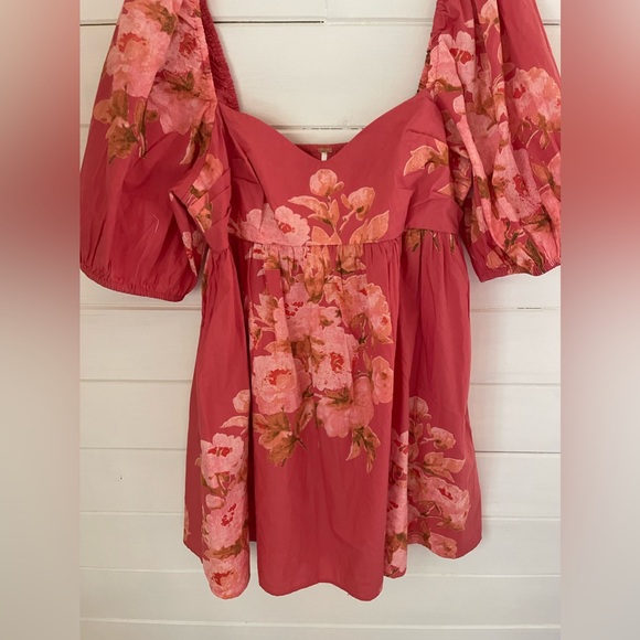NWT FREE PEOPLE Peony Baby Doll Mini Dress in Femme Combo LARGE $148 - Picture 5 of 7